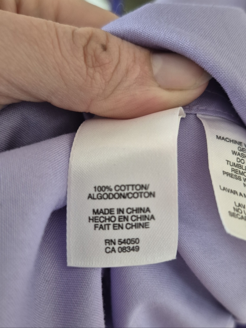 Jones New York Lavender Button-Front Blouse - Picture 5 of 5